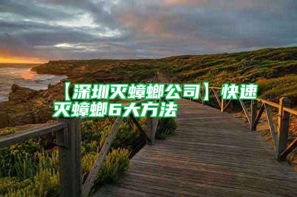 【深圳滅蟑螂公司】快速滅蟑螂6大方法