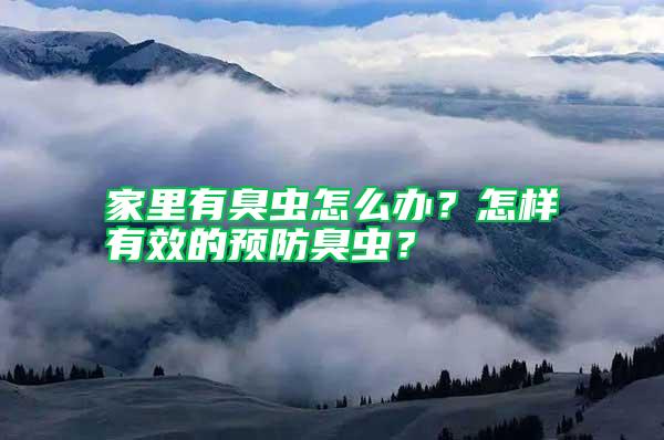 家里有臭蟲怎么辦?怎樣有效的預(yù)防臭蟲?