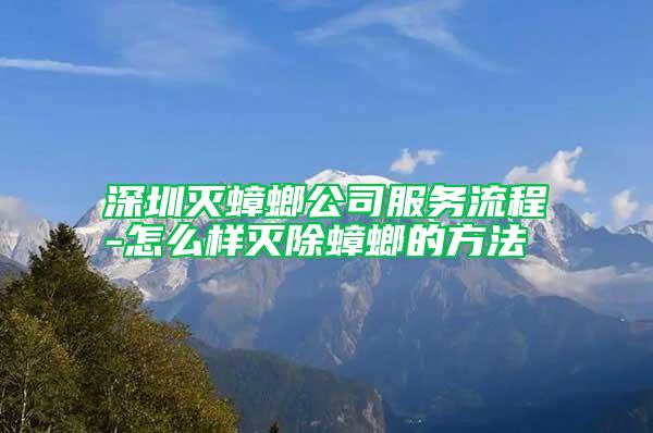 深圳滅蟑螂公司服務(wù)流程-怎么樣滅除蟑螂的方法