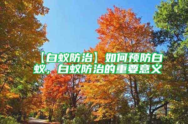 【白蟻防治】如何預防白蟻,白蟻防治的重要意義