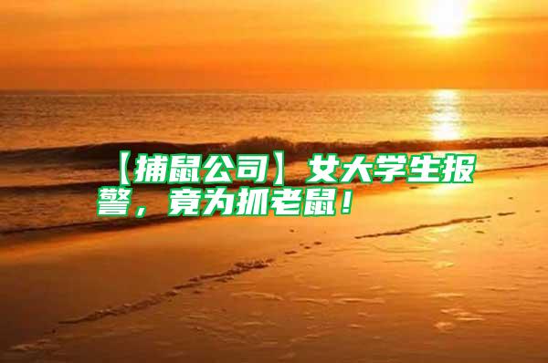 【捕鼠公司】女大學生報警，竟為抓老鼠！