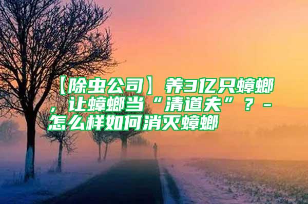 【除蟲公司】養(yǎng)3億只蟑螂,讓蟑螂當(dāng)“清道夫”?-怎么樣如何消滅蟑螂