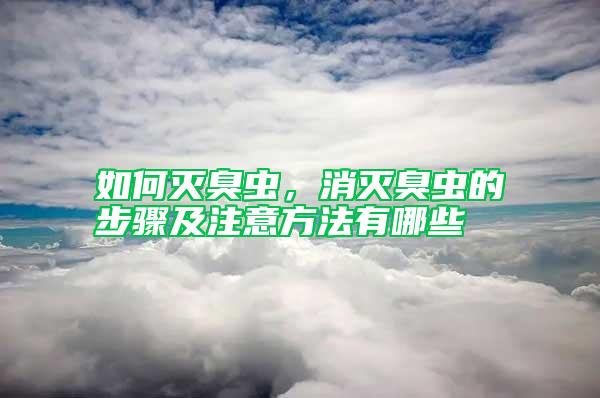 如何滅臭蟲,消滅臭蟲的步驟及注意方法有哪些