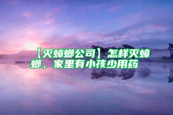 【滅蟑螂公司】怎樣滅蟑螂，家里有小孩少用藥
