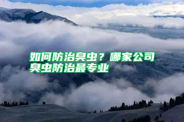如何防治臭蟲？哪家公司臭蟲防治最專業