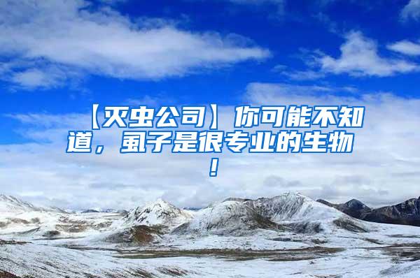 【滅蟲公司】你可能不知道,虱子是很專業的生物!