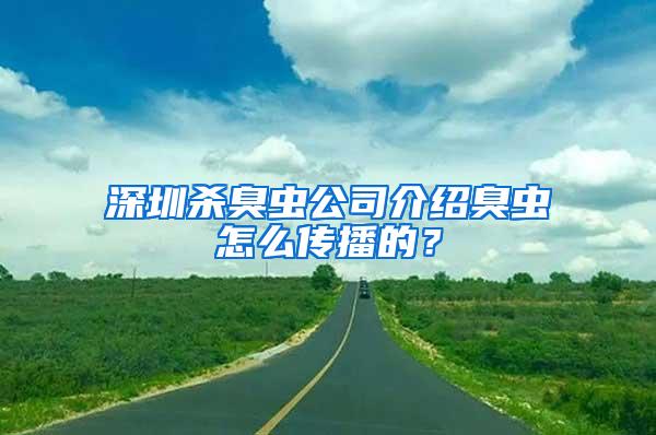 深圳殺臭蟲公司介紹臭蟲怎么傳播的?