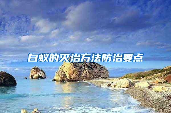 白蟻的滅治方法防治要點(diǎn)
