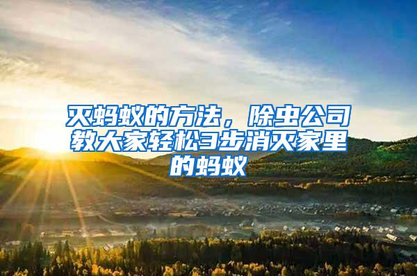 滅螞蟻的方法,除蟲公司教大家輕松3步消滅家里的螞蟻