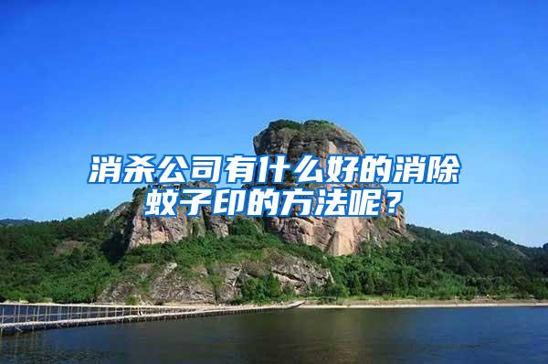 消殺公司有什么好的消除蚊子印的方法呢?