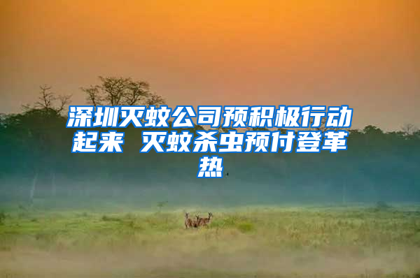 深圳滅蚊公司預積極行動起來 滅蚊殺蟲預付登革熱