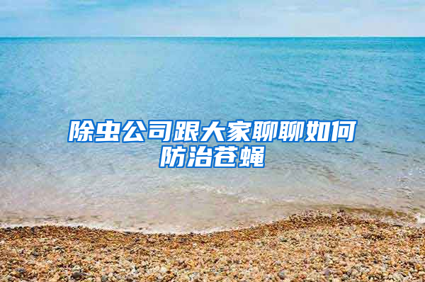 除蟲公司跟大家聊聊如何防治蒼蠅