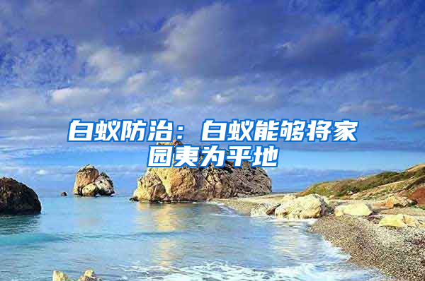 白蟻防治:白蟻能夠將家園夷為平地